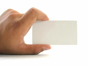 hand holding  Knowledge Management tool business card